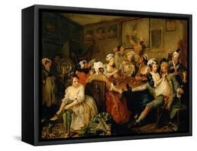 A Rake's Progress III: the Rake at the Rose-Tavern-William Hogarth-Framed Stretched Canvas