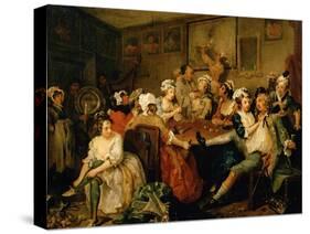 A Rake's Progress III: the Rake at the Rose-Tavern-William Hogarth-Stretched Canvas