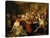 A Rake's Progress III: the Rake at the Rose-Tavern-William Hogarth-Stretched Canvas