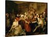 A Rake's Progress III: the Rake at the Rose-Tavern-William Hogarth-Stretched Canvas