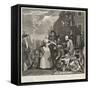 A Rake's Progress (Plate 4)-William Hogarth-Framed Stretched Canvas