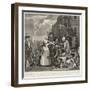 A Rake's Progress (Plate 4)-William Hogarth-Framed Giclee Print