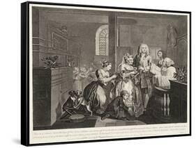 A Rake's Progress (Plate 5)-William Hogarth-Framed Stretched Canvas