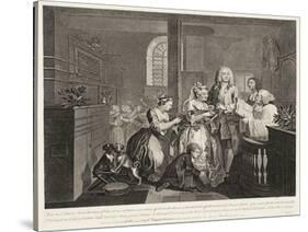 A Rake's Progress (Plate 5)-William Hogarth-Stretched Canvas