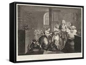 A Rake's Progress (Plate 5)-William Hogarth-Framed Stretched Canvas