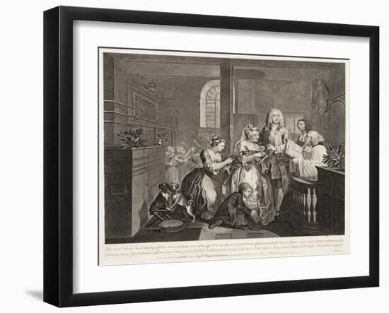 A Rake's Progress (Plate 5)-William Hogarth-Framed Giclee Print