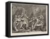 A Rake's Progress (Plate 7)-William Hogarth-Framed Stretched Canvas