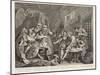 A Rake's Progress (Plate 7)-William Hogarth-Mounted Giclee Print