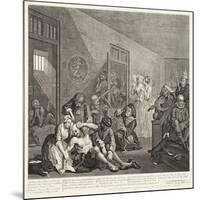 A Rake's Progress (Plate 8)-William Hogarth-Mounted Giclee Print