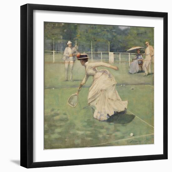 A Rally, 1885 (W/C on Paper)-John Lavery-Framed Giclee Print