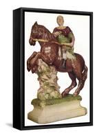 A Ralph Wood equestrian figure of King William III, in the guise of a Roman Emperor, 1785, (1923)-Ralph Wood-Framed Stretched Canvas
