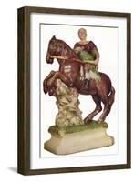 A Ralph Wood equestrian figure of King William III, in the guise of a Roman Emperor, 1785, (1923)-Ralph Wood-Framed Giclee Print