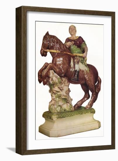 A Ralph Wood equestrian figure of King William III, in the guise of a Roman Emperor, 1785, (1923)-Ralph Wood-Framed Giclee Print