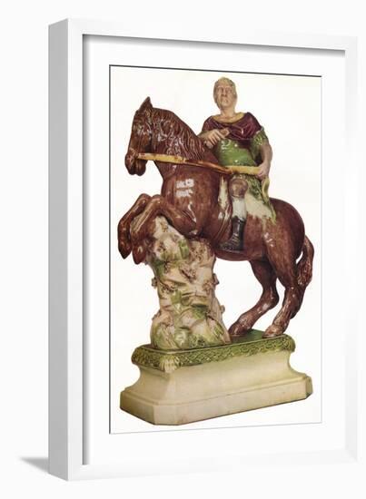 A Ralph Wood equestrian figure of King William III, in the guise of a Roman Emperor, 1785, (1923)-Ralph Wood-Framed Giclee Print