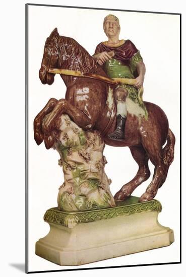 A Ralph Wood equestrian figure of King William III, in the guise of a Roman Emperor, 1785, (1923)-Ralph Wood-Mounted Giclee Print