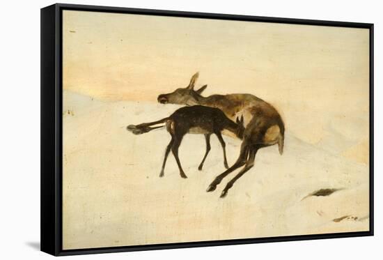 A Random Shot-Edwin Landseer-Framed Stretched Canvas