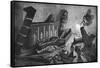 A Ransacked Egyptian Tomb, 1933-1934-Amedee Forestier-Framed Stretched Canvas