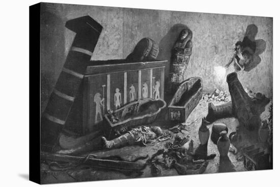 A Ransacked Egyptian Tomb, 1933-1934-Amedee Forestier-Stretched Canvas