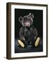 A Rare Black Steiff Teddy Bear with Rich Black Curly Mohair, circa 1912-Steiff-Framed Giclee Print