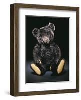 A Rare Black Steiff Teddy Bear with Rich Black Curly Mohair, circa 1912-Steiff-Framed Giclee Print