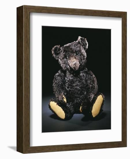 A Rare Black Steiff Teddy Bear with Rich Black Curly Mohair, circa 1912-Steiff-Framed Giclee Print