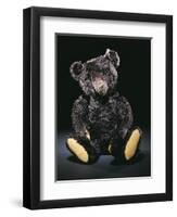 A Rare Black Steiff Teddy Bear with Rich Black Curly Mohair, circa 1912-Steiff-Framed Giclee Print