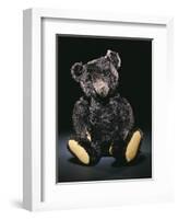 A Rare Black Steiff Teddy Bear with Rich Black Curly Mohair, circa 1912-Steiff-Framed Giclee Print