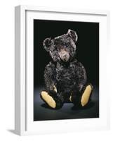 A Rare Black Steiff Teddy Bear with Rich Black Curly Mohair, circa 1912-Steiff-Framed Giclee Print