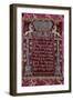 A Rare German Jewelled Parochet (Torah Ark Curtain)-null-Framed Giclee Print