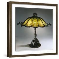 A Rare 'Octopus' Leaded Glass and Bronze Table Lamp-Guiseppe Barovier-Framed Giclee Print