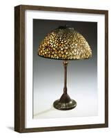 A Rare 'Pebble' Leaded Glass, Stone and Bronze Table Lamp-Guiseppe Barovier-Framed Giclee Print