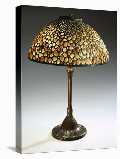 A Rare 'Pebble' Leaded Glass, Stone and Bronze Table Lamp-Guiseppe Barovier-Stretched Canvas