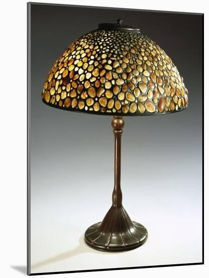 A Rare 'Pebble' Leaded Glass, Stone and Bronze Table Lamp-Guiseppe Barovier-Mounted Giclee Print