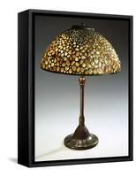 A Rare 'Pebble' Leaded Glass, Stone and Bronze Table Lamp-Guiseppe Barovier-Framed Stretched Canvas