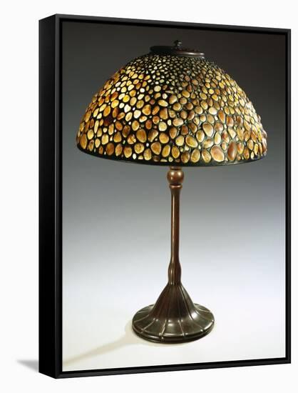 A Rare 'Pebble' Leaded Glass, Stone and Bronze Table Lamp-Guiseppe Barovier-Framed Stretched Canvas