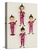 A Rare Set of Four Blown Glass Christmas Tree Decorations Modelled as the Beatles-null-Stretched Canvas