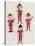 A Rare Set of Four Blown Glass Christmas Tree Decorations Modelled as the Beatles-null-Stretched Canvas