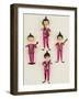 A Rare Set of Four Blown Glass Christmas Tree Decorations Modelled as the Beatles-null-Framed Giclee Print