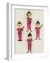 A Rare Set of Four Blown Glass Christmas Tree Decorations Modelled as the Beatles-null-Framed Giclee Print