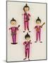 A Rare Set of Four Blown Glass Christmas Tree Decorations Modelled as the Beatles-null-Mounted Giclee Print