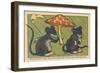 A Rat Asks a Spleen to Shelter it under a Mushroom. “Let Me Shelter You under My Umbrella!” , 1936-Benjamin Rabier-Framed Giclee Print
