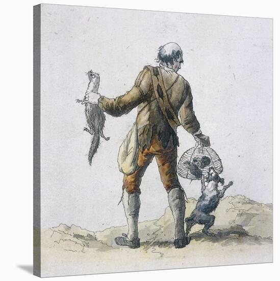 A Rat Catcher, Provincial Characters, 1804-William Henry Pyne-Stretched Canvas