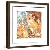 A Rat Family Eating Nuts-Wendy Edelson-Framed Giclee Print