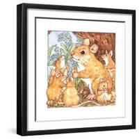 A Rat Family Eating Nuts-Wendy Edelson-Framed Giclee Print