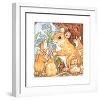 A Rat Family Eating Nuts-Wendy Edelson-Framed Giclee Print