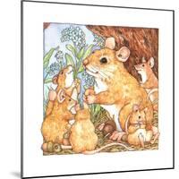 A Rat Family Eating Nuts-Wendy Edelson-Mounted Giclee Print