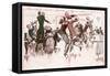 A Raucous Tea Dance, Somewhere in the Heart of Swinging Paris-null-Framed Stretched Canvas