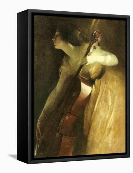 A Ray of Sunlight (The Cellist), 1898-John White Alexander-Framed Stretched Canvas