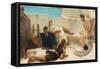 A Reading from Homer, 1885 (Oil on Canvas)-Lawrence Alma-Tadema-Framed Stretched Canvas