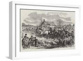 A Real Christmas Holiday-John Leech-Framed Giclee Print